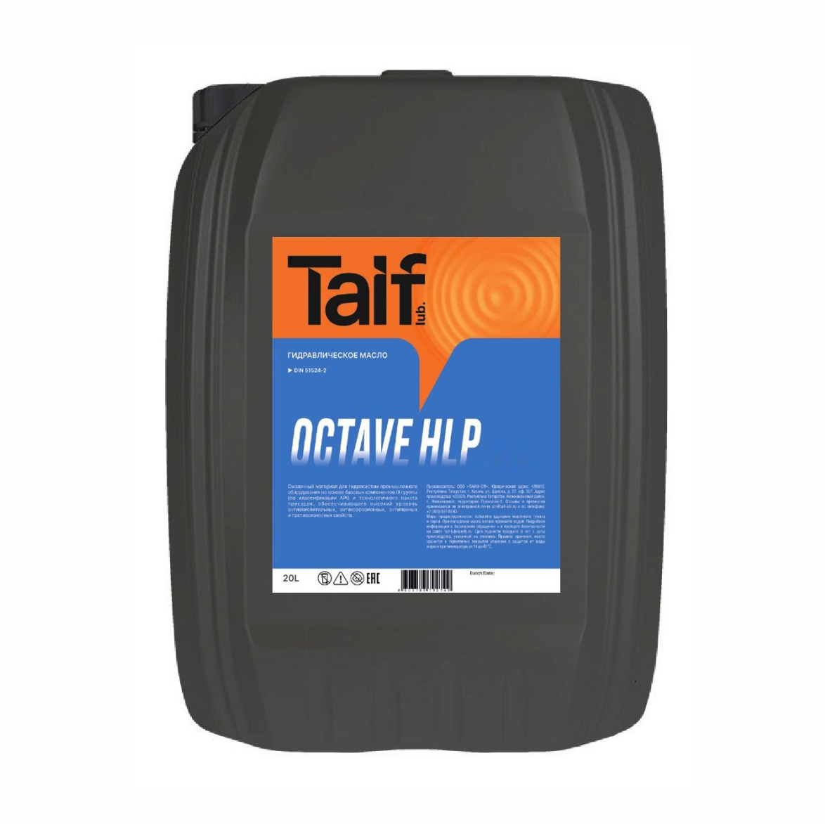 Гидравлическое масло TAIF OCTAVE HLP 68 (213220) 20л