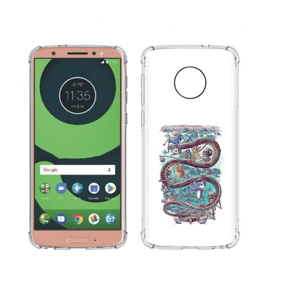 

Чехол MyPads Tocco для Motorola Moto G6 время приключений страшилка (PT99805.376.280), Прозрачный, Tocco