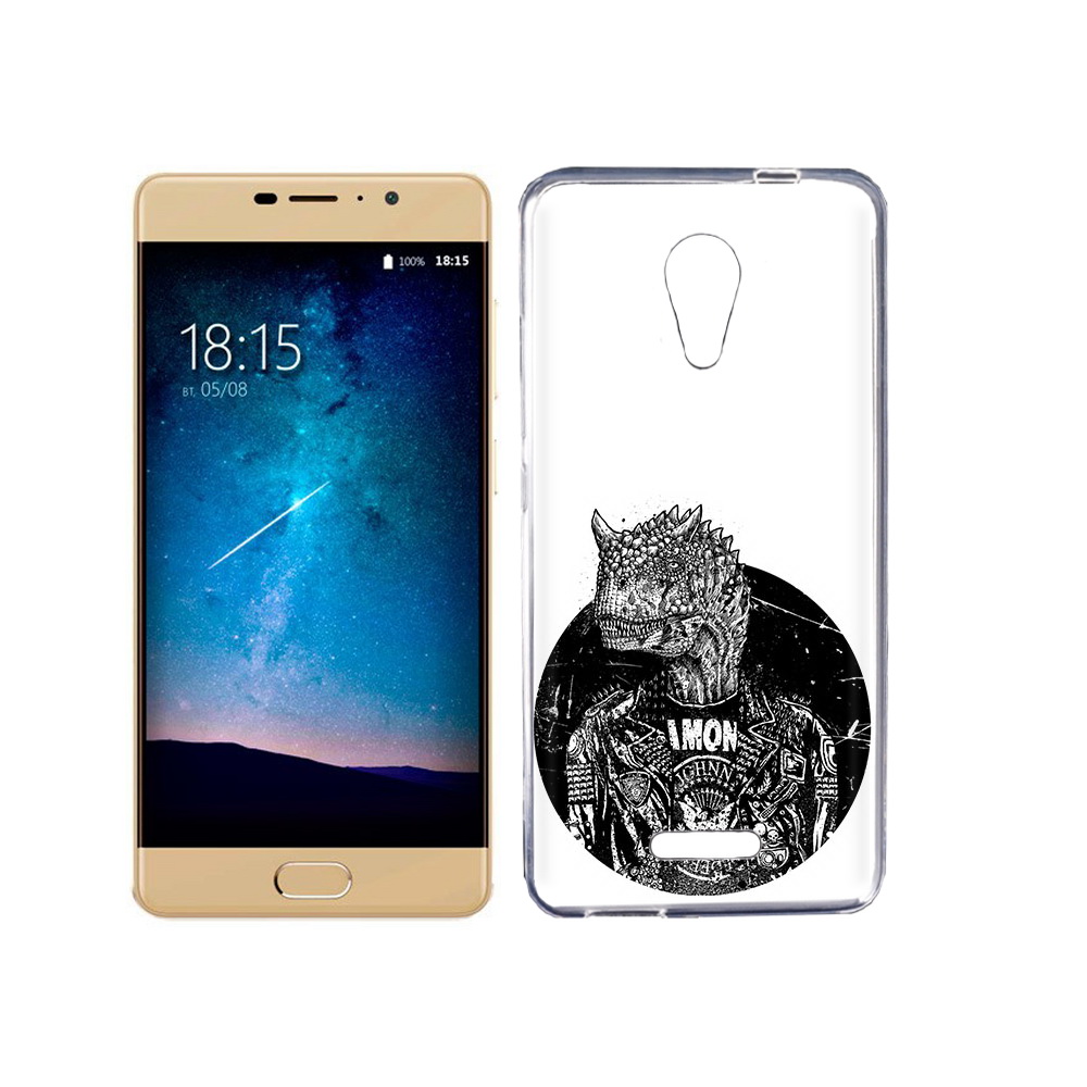 

Чехол MyPads Tocco для BQ 5201 Space динозавр в куртке, Прозрачный, Tocco