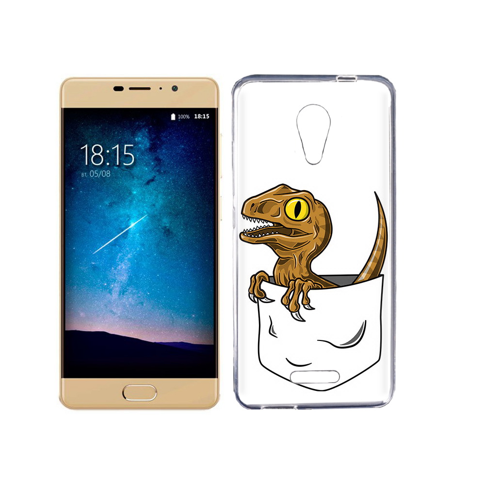 

Чехол MyPads Tocco для BQ 5201 Space динозавр в кармане, Прозрачный, Tocco