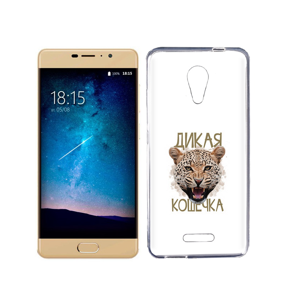 

Чехол MyPads Tocco для BQ 5201 Space дикая кошечка, Прозрачный, Tocco