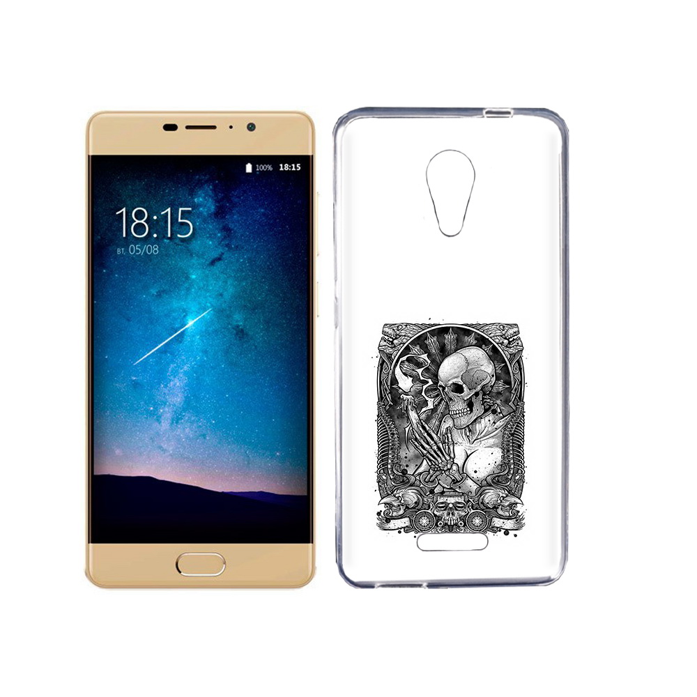 

Чехол MyPads Tocco для BQ 5201 Space девушка скелет, Прозрачный, Tocco