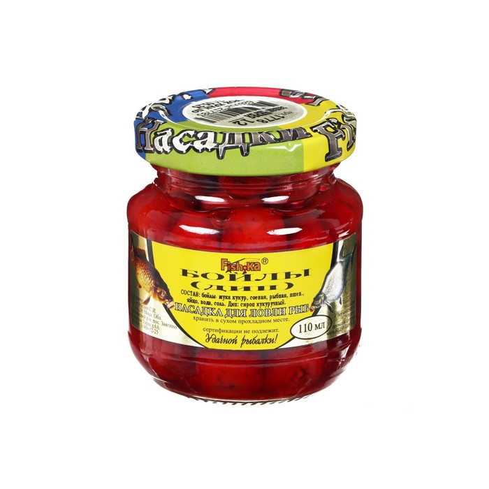 

Fishka Бойлы Fish.ka, дип, запах червя, 12 мм, 110 мл, Красный