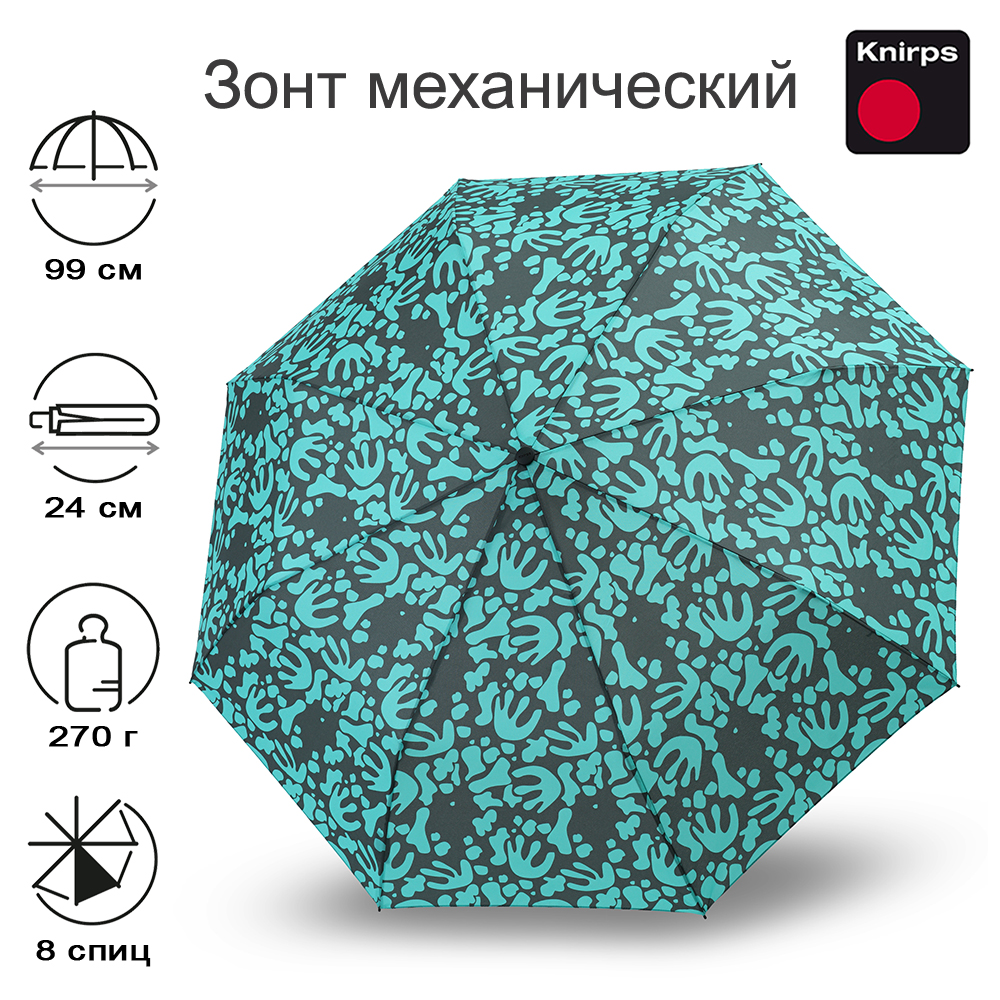 Зонт женский Knirps A.050 Medium Manual organic neptune