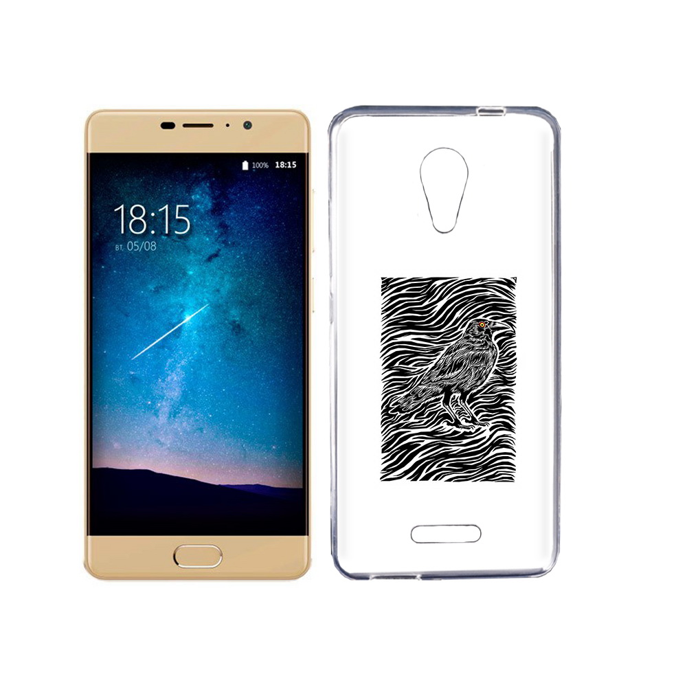 

Чехол MyPads Tocco для BQ 5201 Space ворон в абстракции, Прозрачный, Tocco