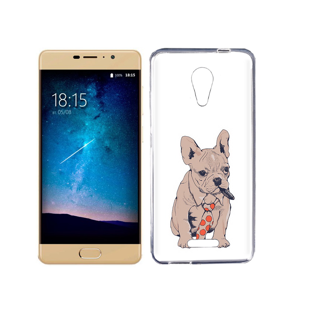 

Чехол MyPads Tocco для BQ 5201 Space бульдог с сигарой, Прозрачный, Tocco