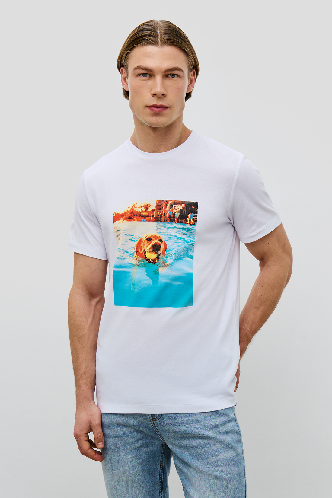 

Футболка мужская Baon B7323027 белая L, Белый, B7323027