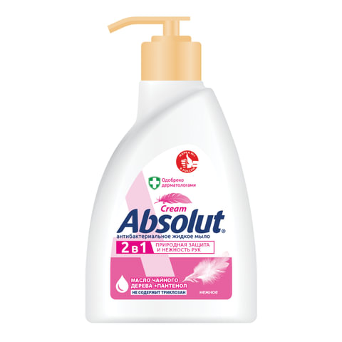 

Мыло жидкое антибактериальное Absolut Нежное 250 мл 6 шт