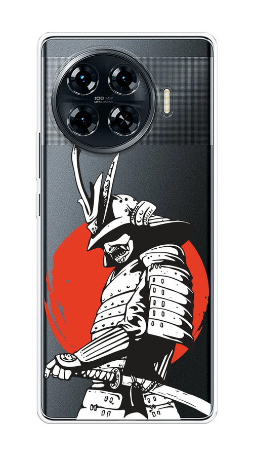 

Чехол на Tecno Spark 20 Pro Plus "Самурай с катаной", Черный;красный;белый, 305050-1