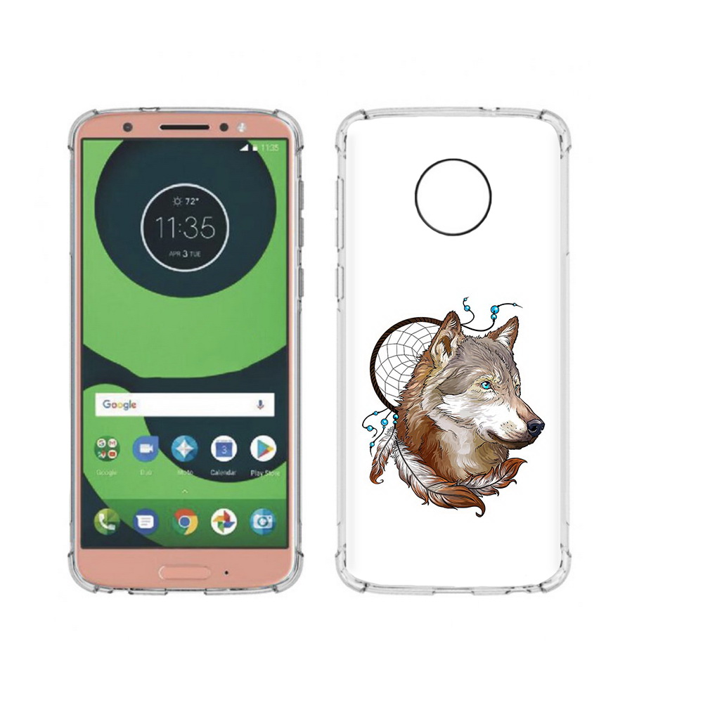 

Чехол MyPads Tocco для Motorola Moto G6 волк и ловец снов (PT99805.376.269), Прозрачный, Tocco