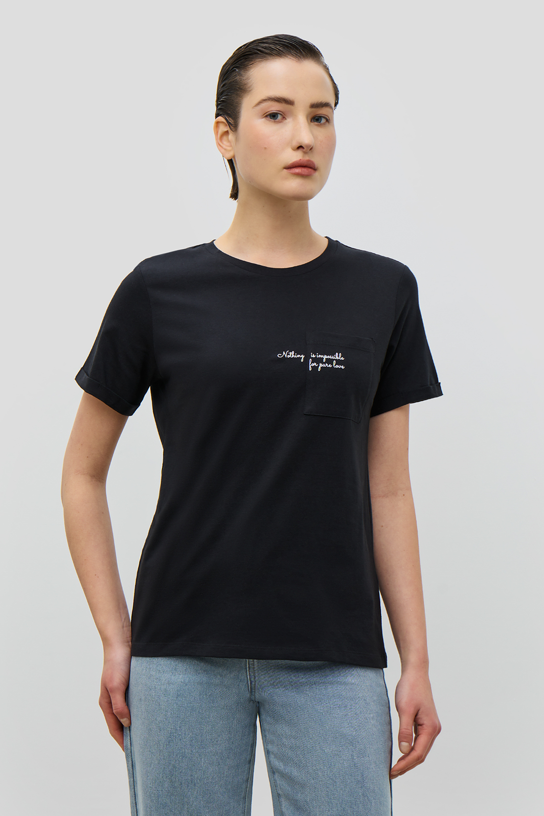 

Футболка женская Baon B2323026 черная 2XL, Черный, B2323026