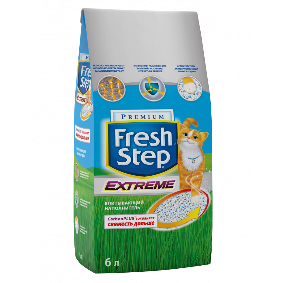 

Наполнитель для кошачьего туалета Fresh Step Extreme впитывающий 6 л