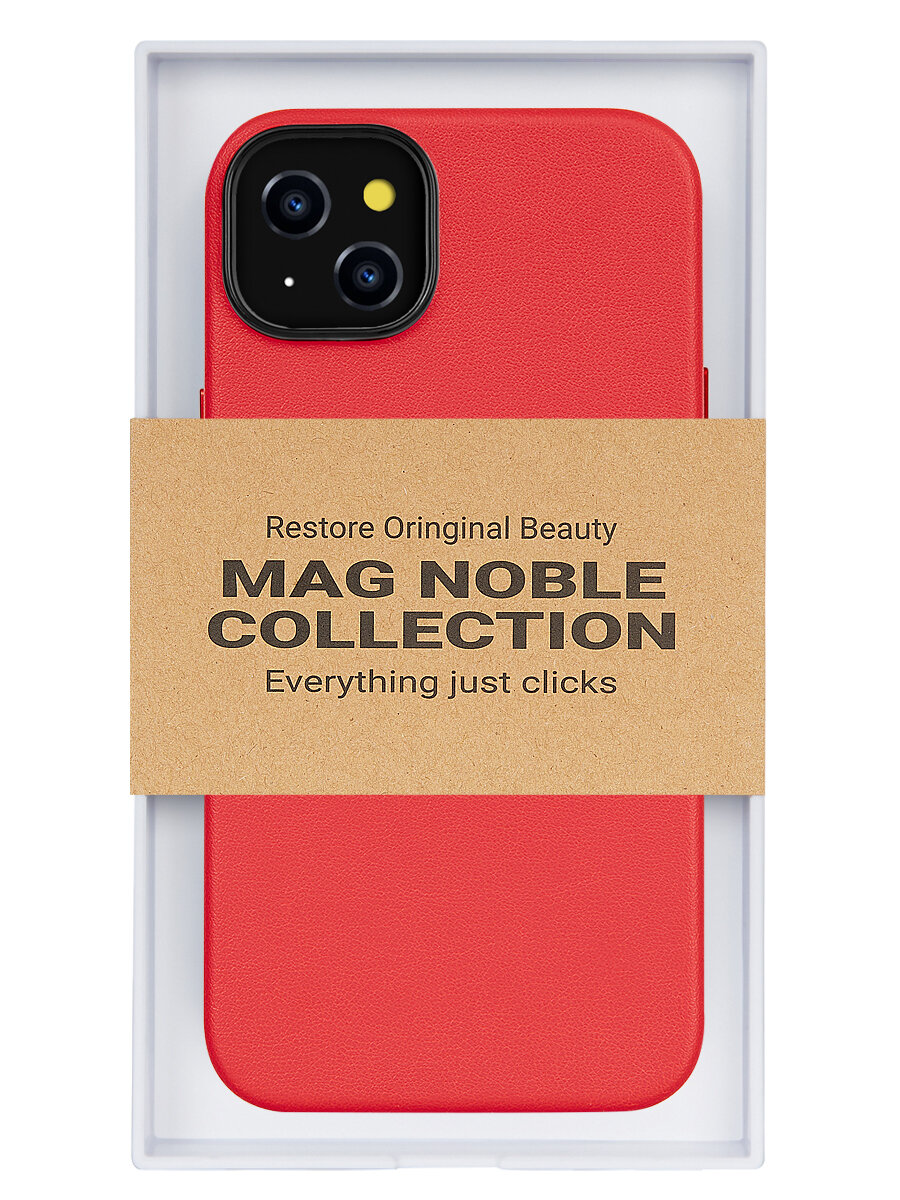 Чехол с MagSafe для iPhone 15 Plus Mag Noble Collection-Красный