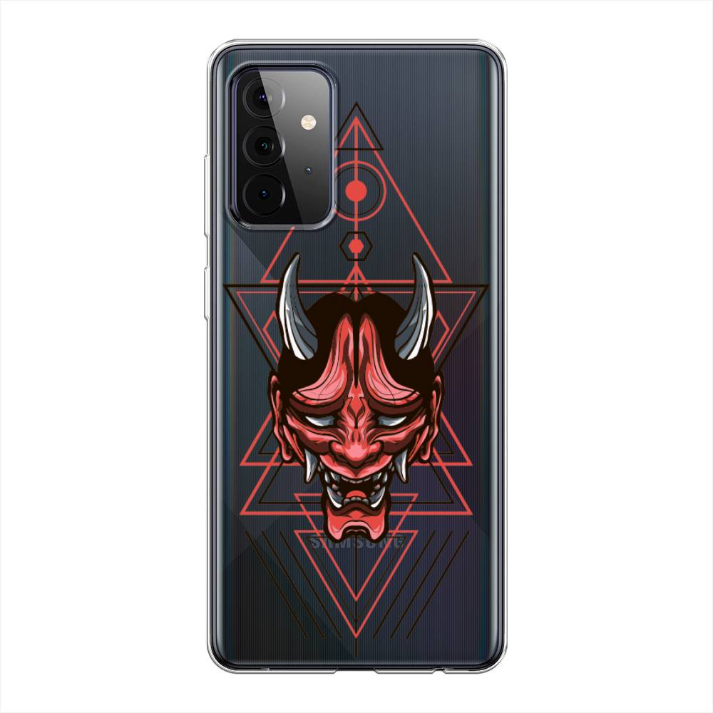 

Чехол на Samsung Galaxy A72 "Hanya Oni mask", Серый;красный;черный, 2101950-4