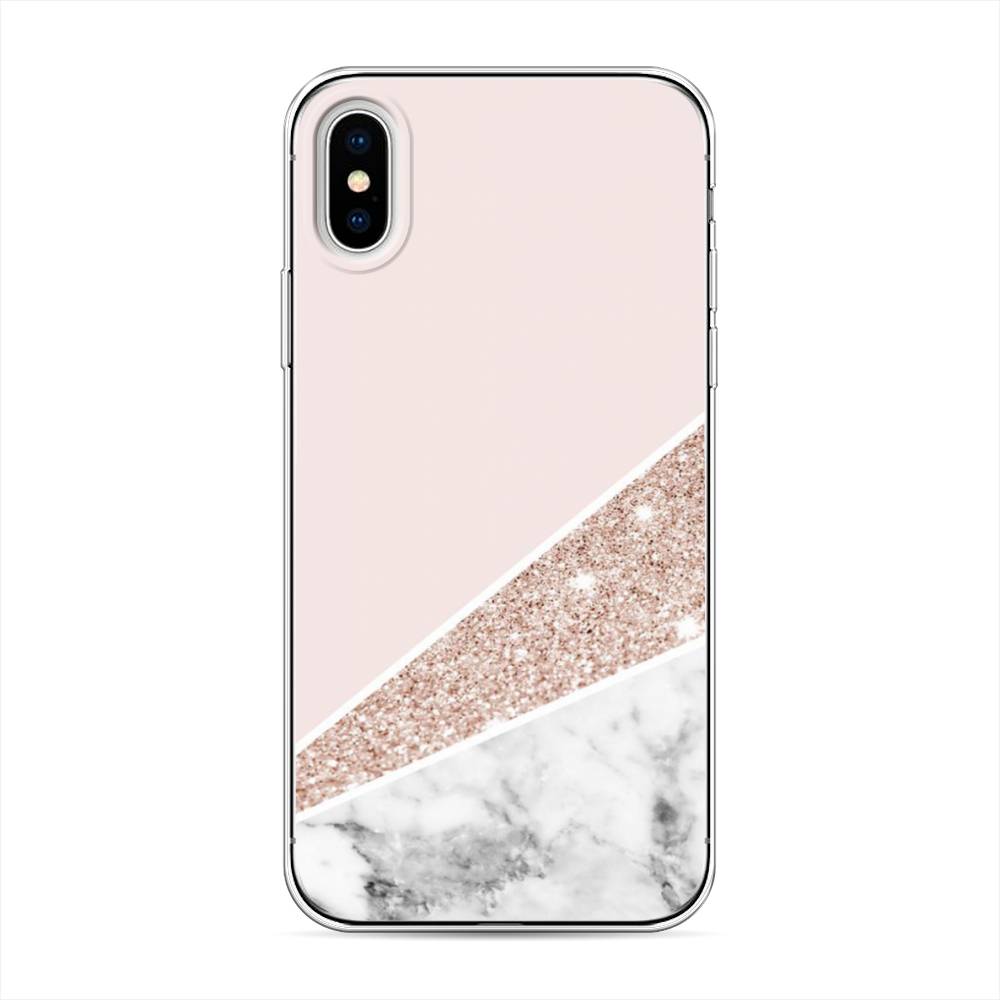 

Чехол для Apple iPhone XS "Блестящий розовый мрамор", 11850-3