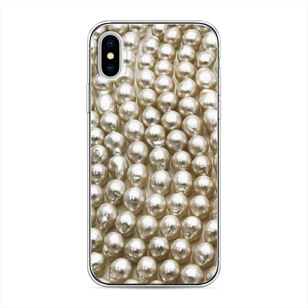 

Чехол на Apple iPhone XS "Жемчуг", Бежевый, 11850-3