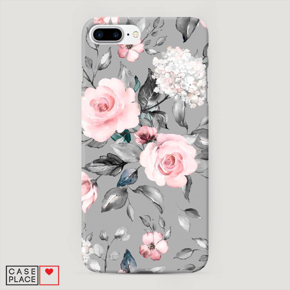 

Пластиковый чехол "Розы на сером" на Apple iPhone 7 Plus, 10720-6