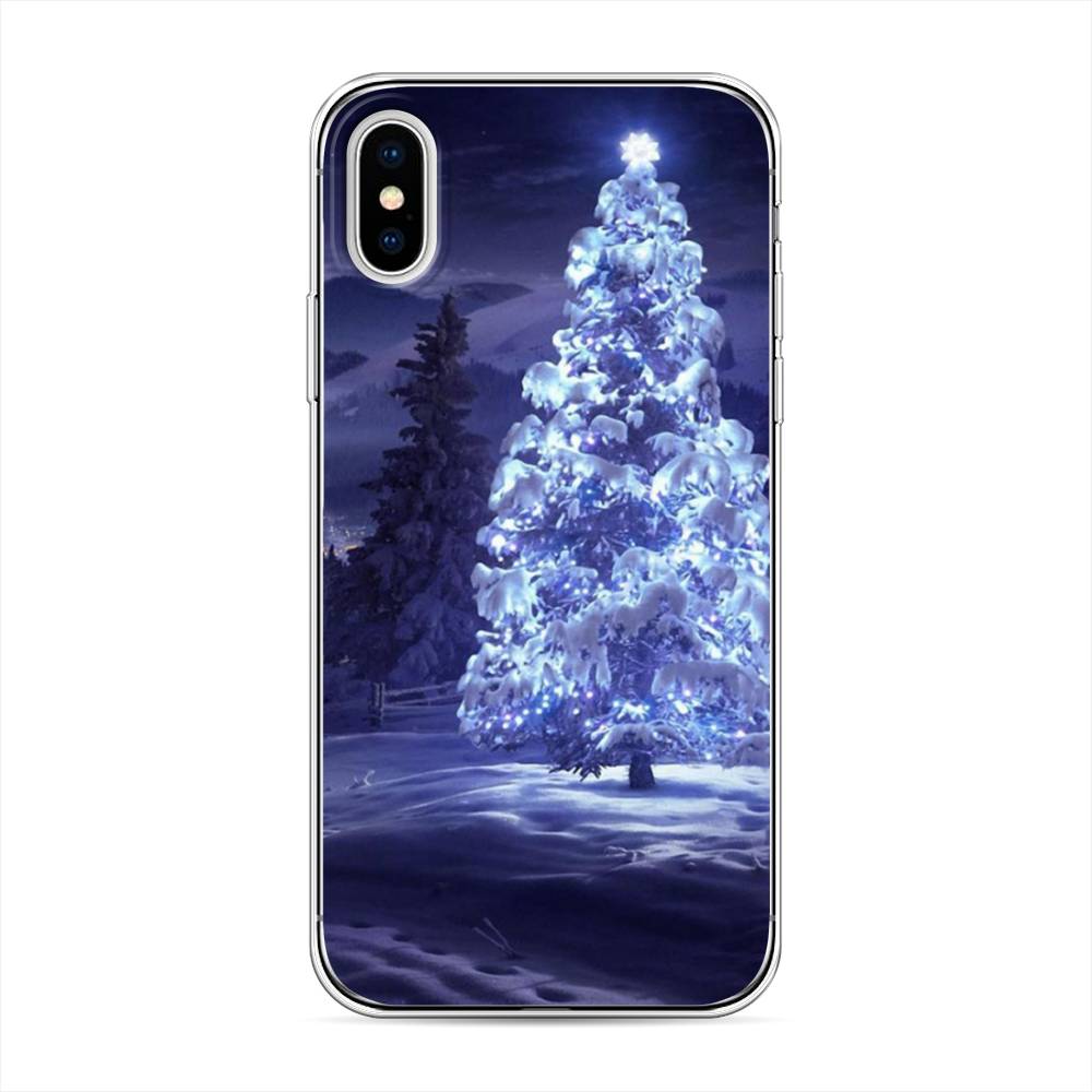 

Чехол для Apple iPhone XS "Зима 4", Синий;черный;белый, 11850-2