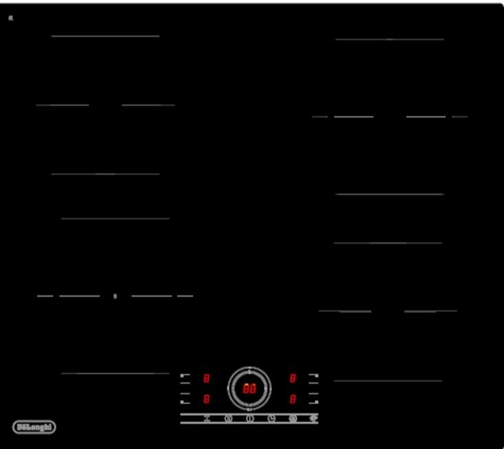 Встраиваемая варочная панель индукционная Delonghi ELETTRA 1B0P CR черный клавиатура oem для ноутбука sony fit 15 svf15 черная топ панель c подсветкой