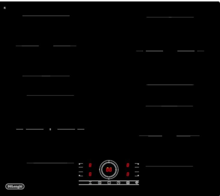 Встраиваемая варочная панель индукционная Delonghi ELETTRA 1B0P CR черный встраиваемая варочная панель индукционная cata insb 6003 bk черная