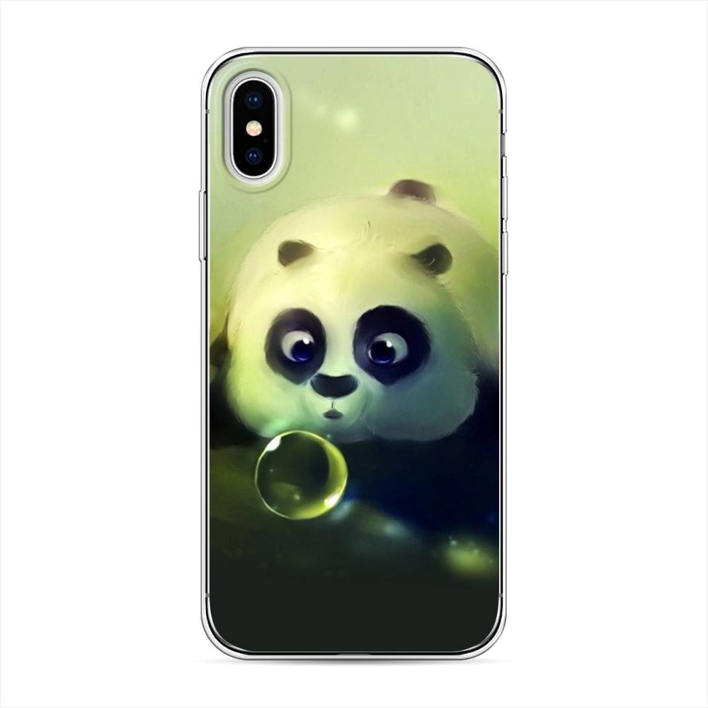 

Чехол на Apple iPhone XS "Малыш панды", Зеленый;черный;серый, 11850-1