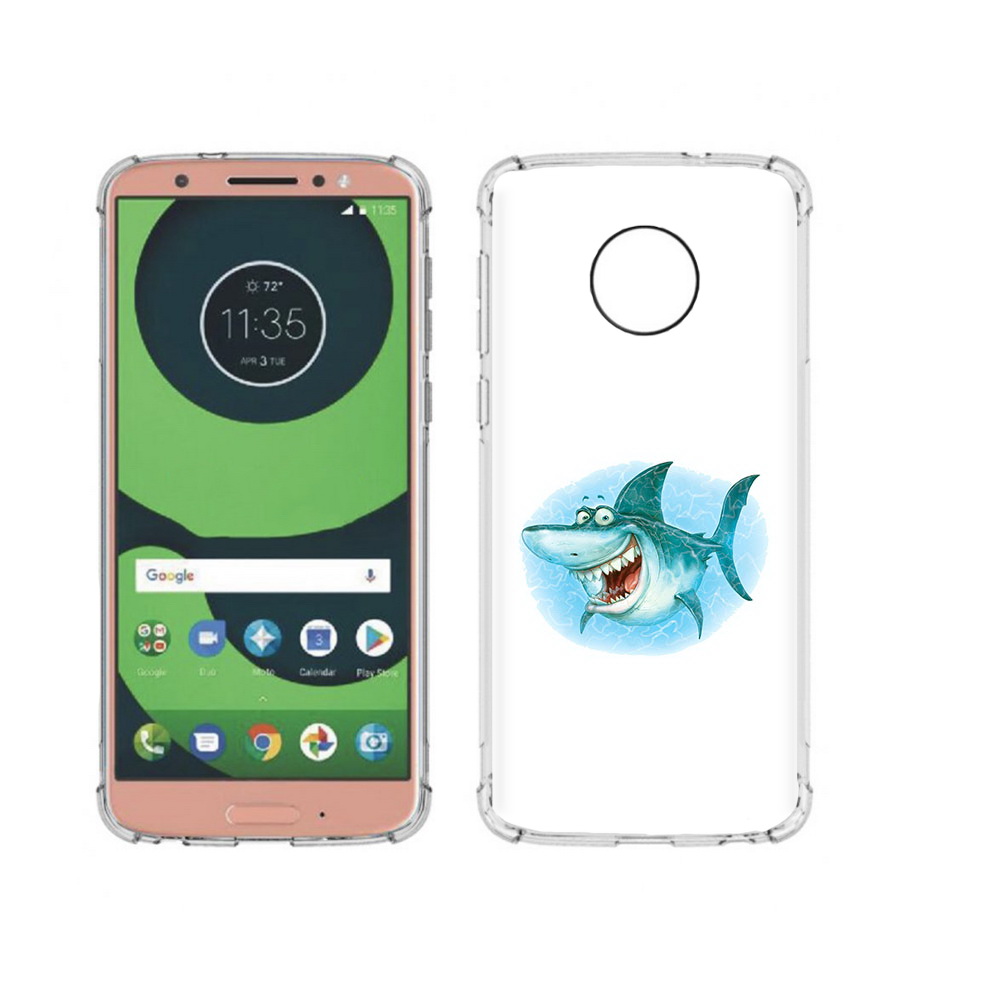 

Чехол MyPads Tocco для Motorola Moto G6 веселая акула (PT99805.376.261), Прозрачный, Tocco