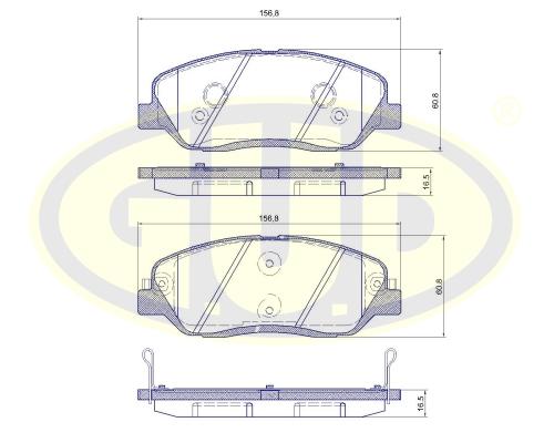 

Колодки тормозные передние hyu santa fe 2.2crdi/2.7.kia carnival 2.7/2.9crdi 06-