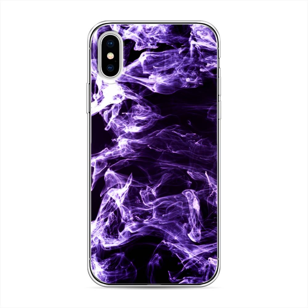 

Чехол на Apple iPhone XS "Фиолетовый дым", Фиолетовый;белый;черный, 11850-3