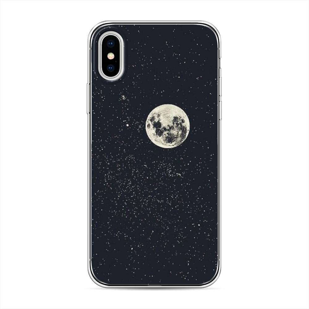 

Чехол на Apple iPhone XS "Полнолуние", Красный, 11850-2