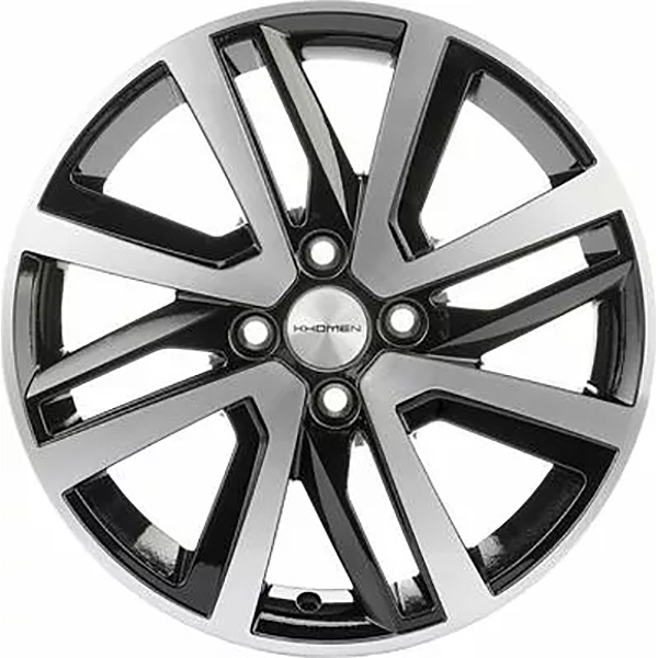 фото Колесный диск khomen wheels khw1609 black-fp 6x16/4x100 et46 d54.1 whs498654