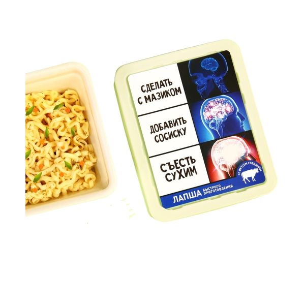 

Лапша быстрого приготовления Съесть сухим, вкус: говядина, 90 г