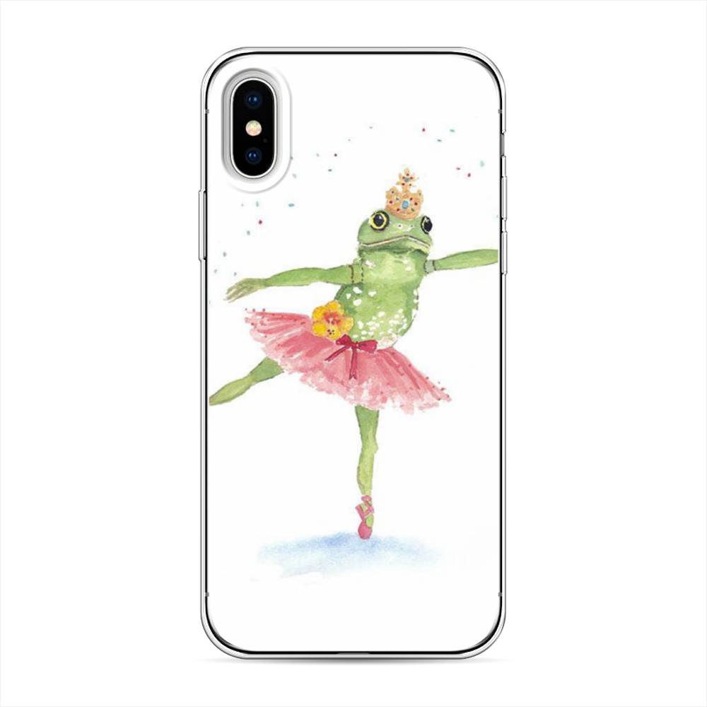 

Чехол на Apple iPhone XS "Лягушка-балерина", Зеленый, 11850-4