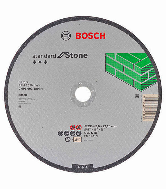 фото Круг отрезной по камню bosch (02608603180) 230х22х3 мм (5 шт.)