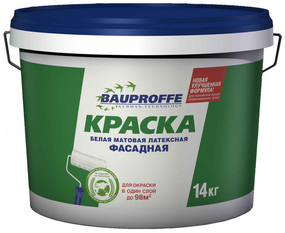 

Краска фасадная латексная BAUPROFFE 14кг, Белый