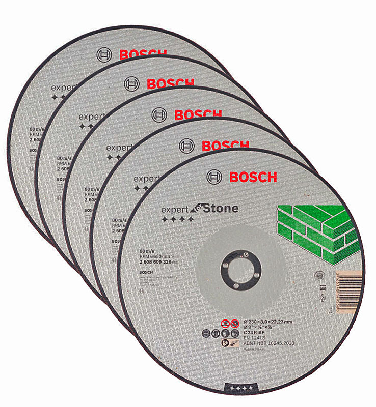 фото Круг отрезной по камню bosch (02608600326) 230х22х3 мм (5 шт.)