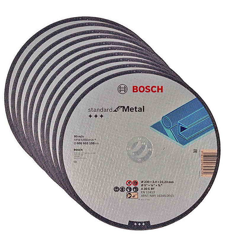 фото Круг отрезной по металлу bosch (2608603168) 230х22х3 мм (10 шт.)