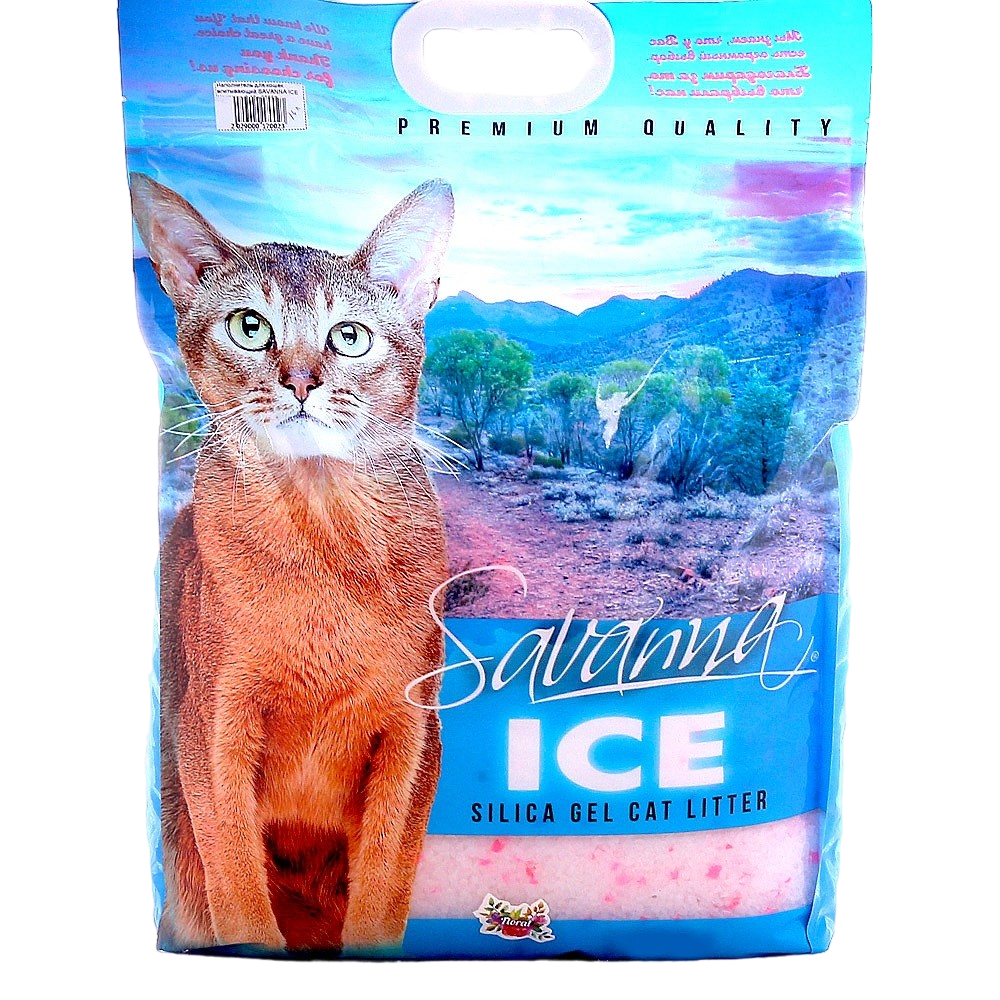 Наполнитель для кошачьих туалетов SAVANNA ICE впитывающий, цветочный, 8л