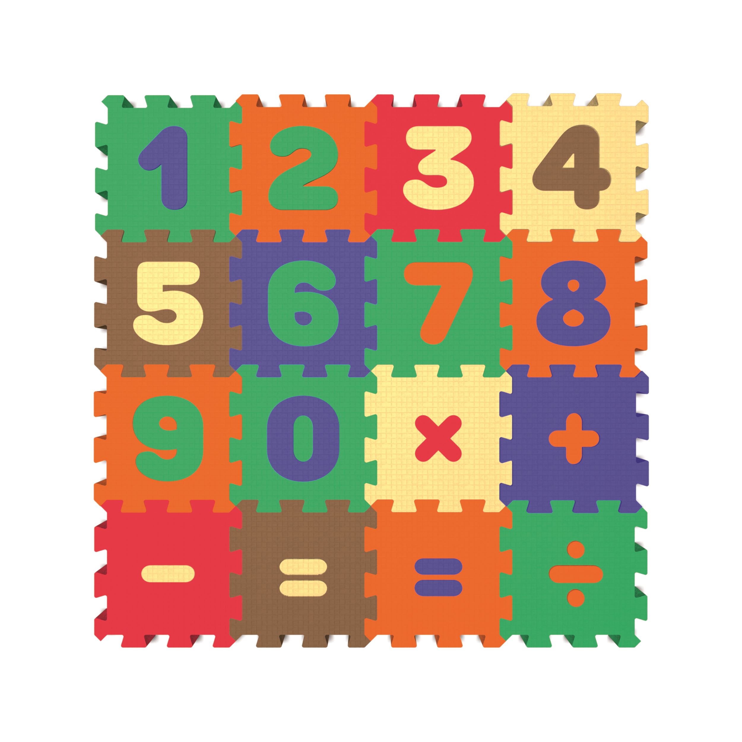 Развивающий коврик-пазл El`BascoToys Математика 40х40см, 16 элементов, 15-014