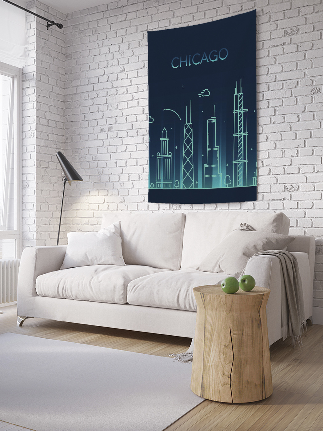 

Вертикальное фотопанно на стену JoyArty Силуэты Чикаго 100x150 см, Силуэты Чикаго