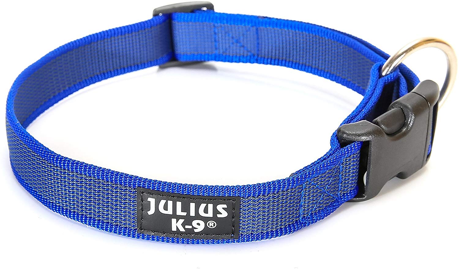 фото Ошейник для собак повседневный julius-k9 color & gray, обхват шеи 52 см, сине-серый