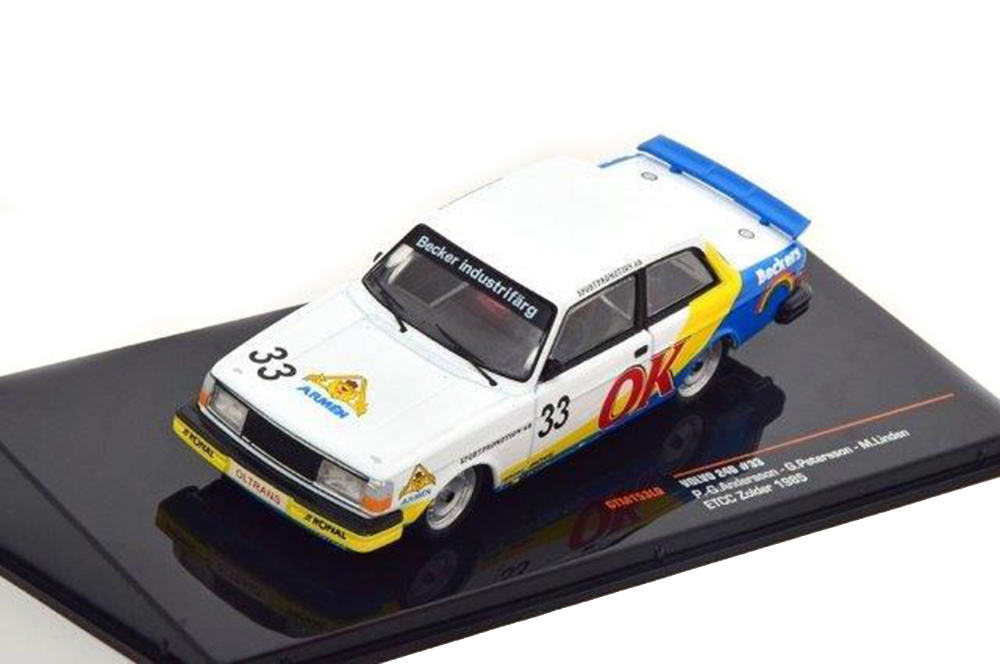 

Volvo 240 #33 sportpromotion ab andersson/petersson/linden etcc zolder 1985, Белый