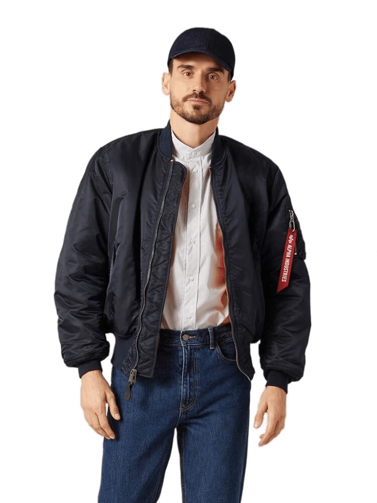 Бомбер мужской Alpha Industries MA-1 синий 2XL