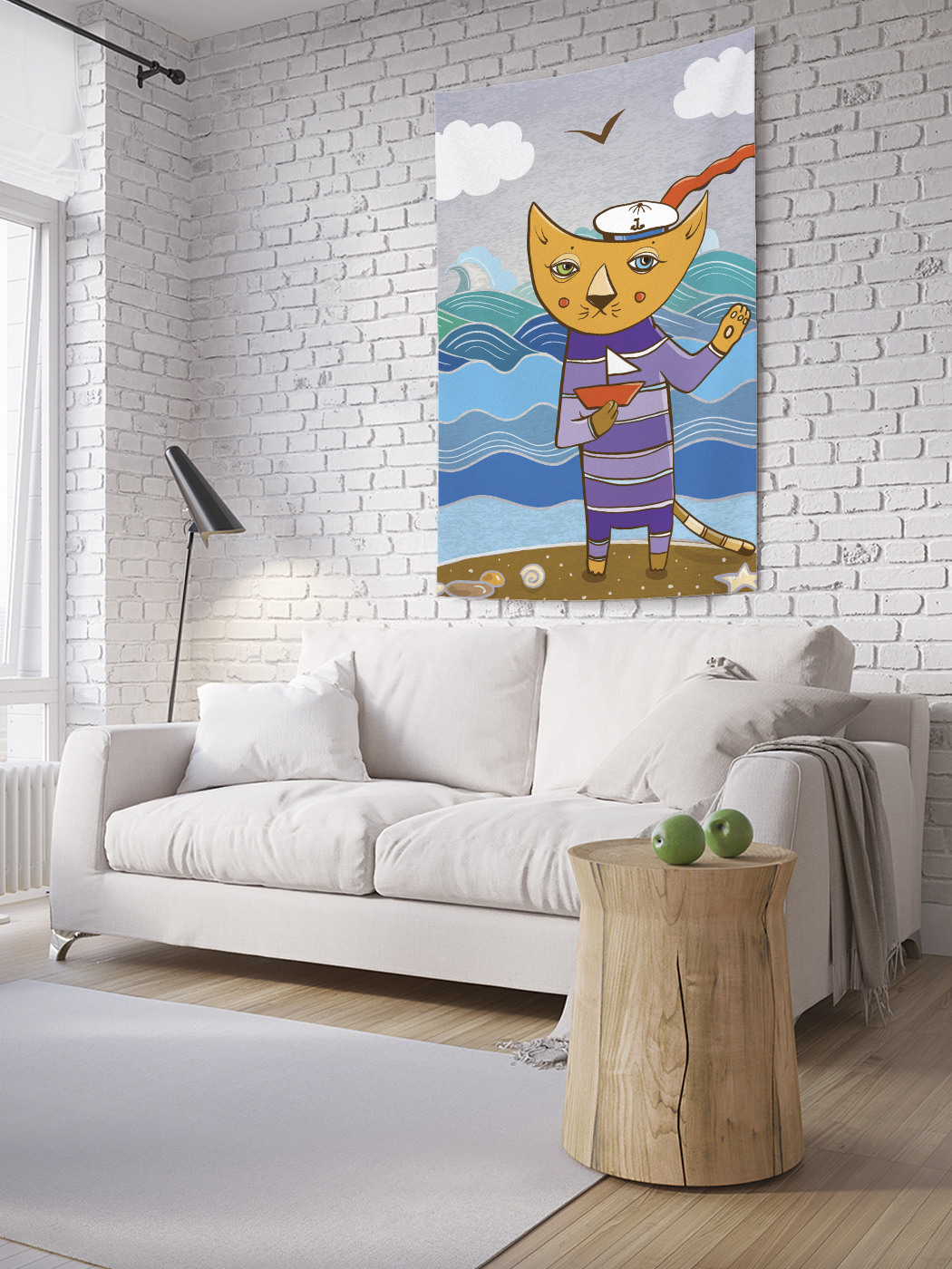 

Вертикальное фотопанно на стену JoyArty Кот моряк 100x150 см, Кот моряк