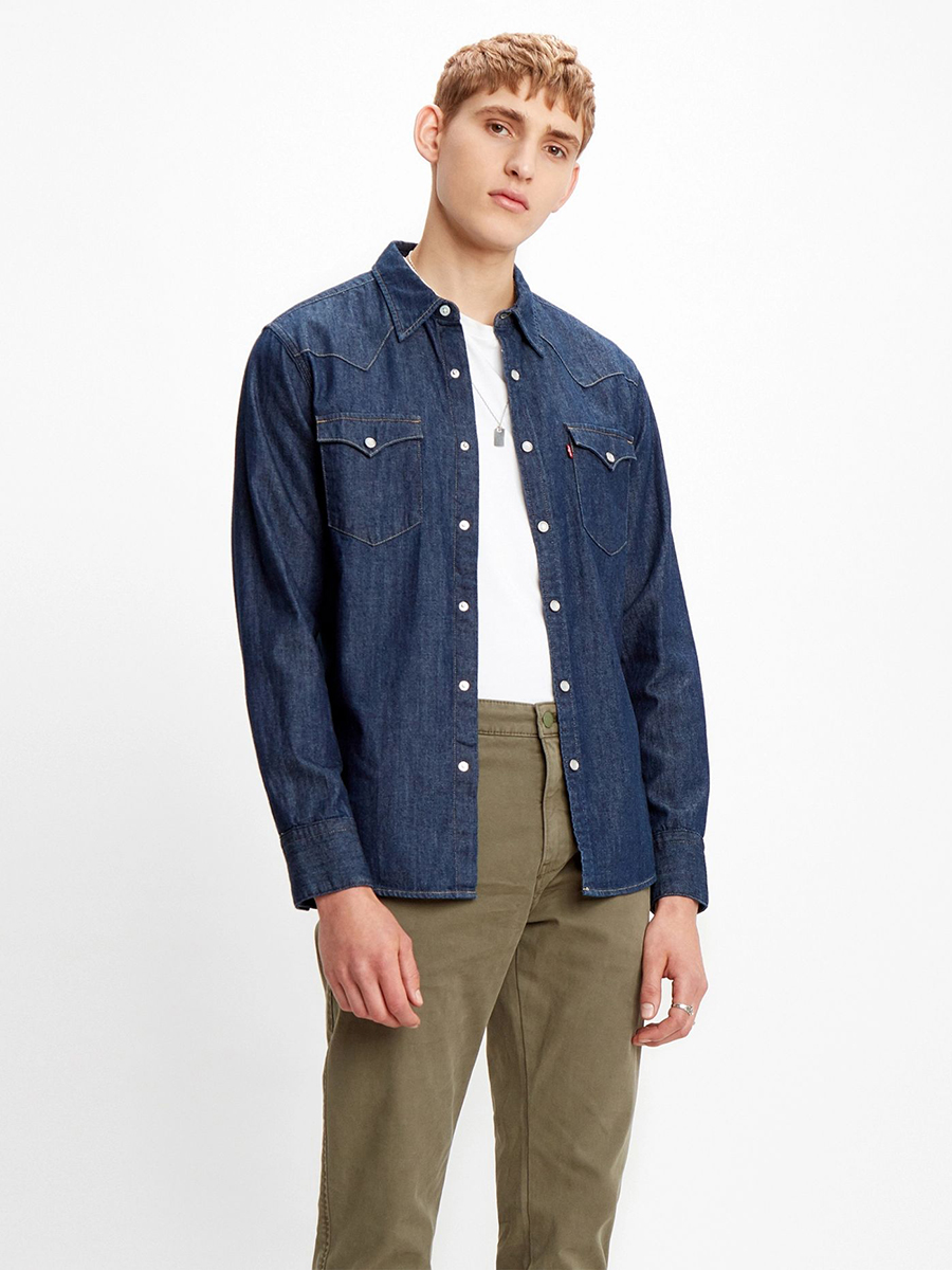 

Джинсовая рубашка мужская Levi's 85744 синяя 2XL, 85744