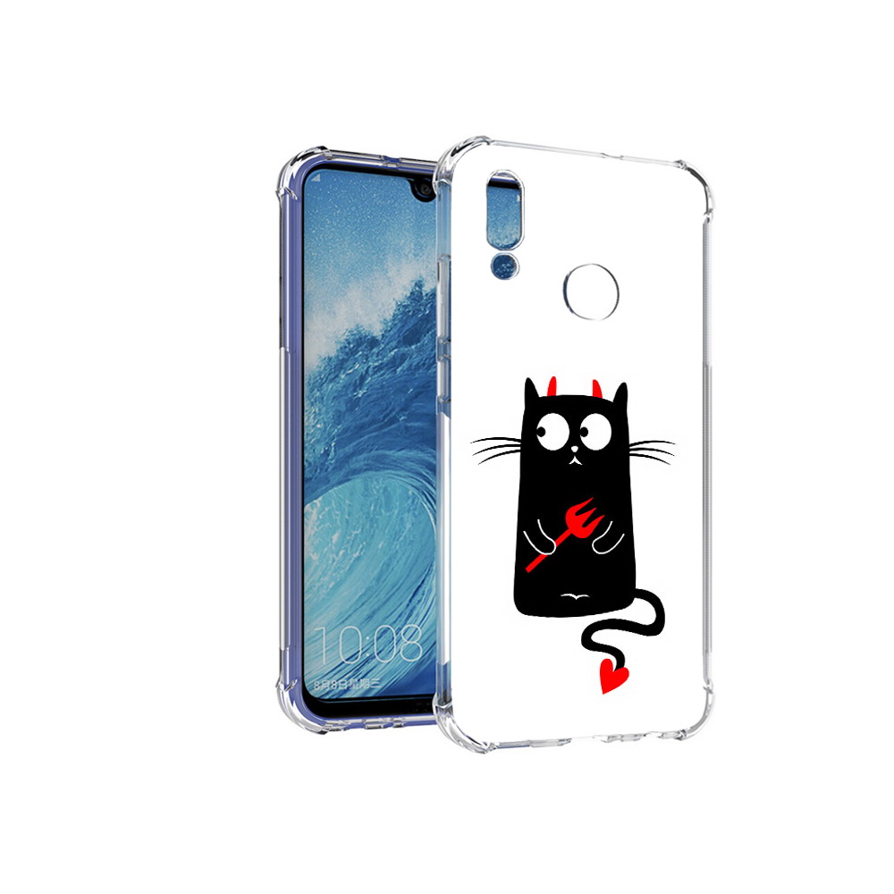 

Чехол MyPads Tocco для Huawei P Smart (2019) Кот демон, Прозрачный, Tocco