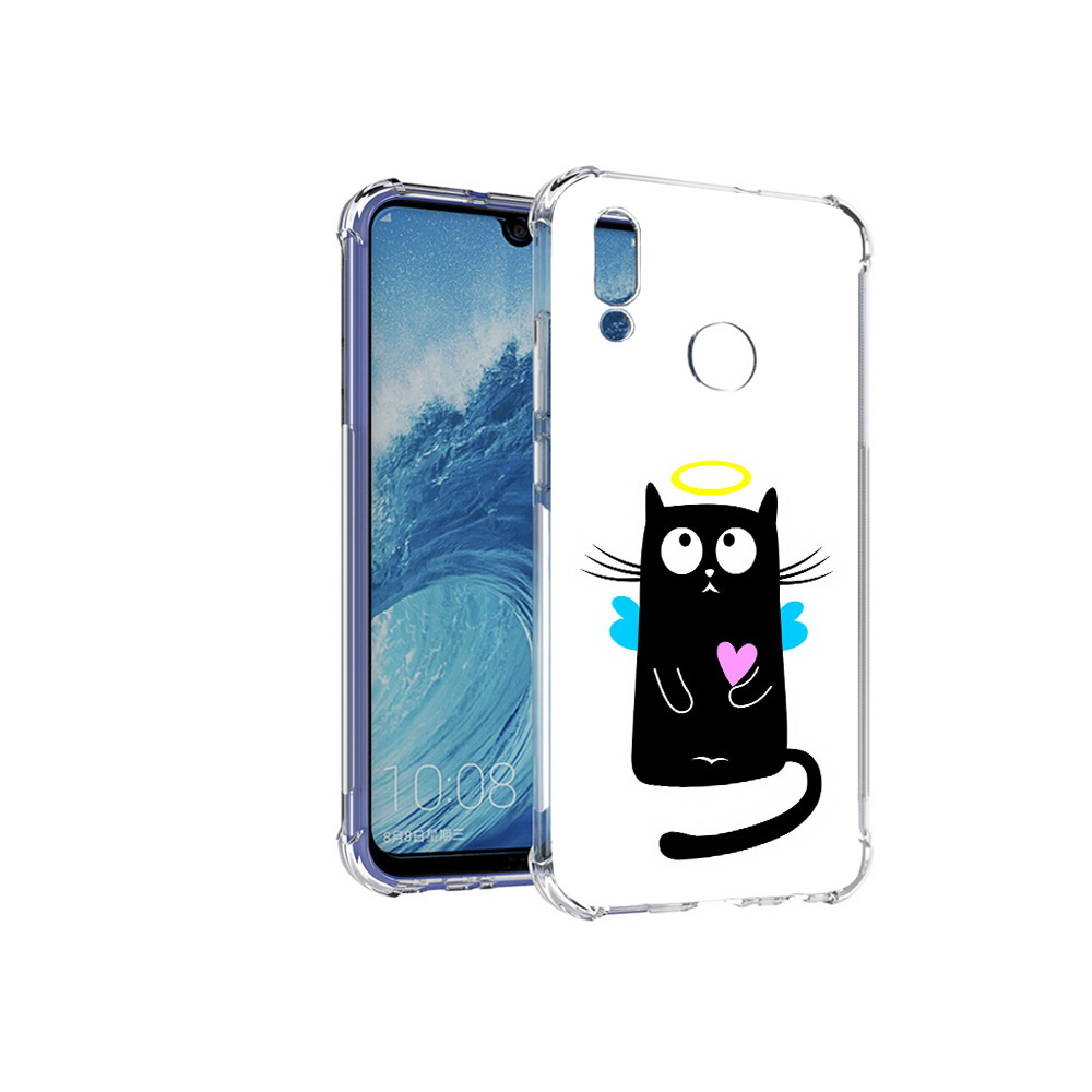 

Чехол MyPads Tocco для Huawei P Smart (2019) Кот ангелок, Прозрачный, Tocco
