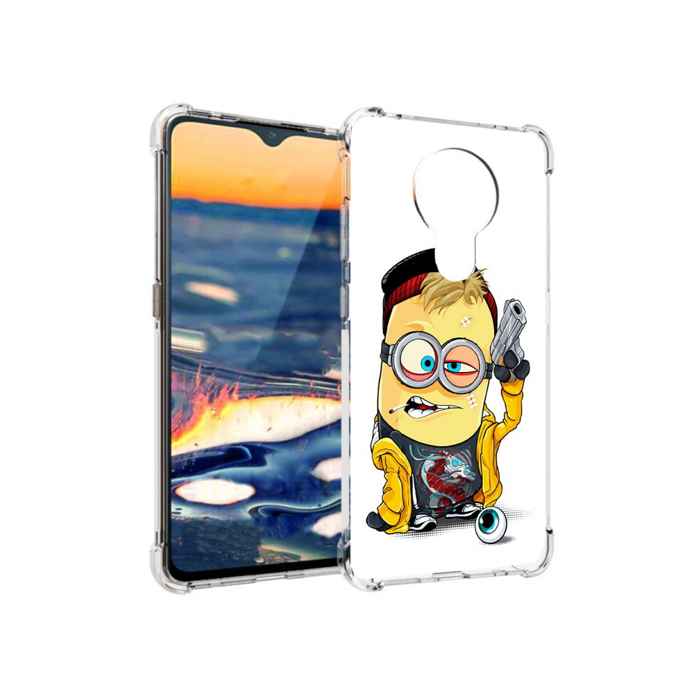 

Чехол MyPads Tocco для Nokia 5.3 миньон бандит (PT227052.106.475), Прозрачный, Tocco
