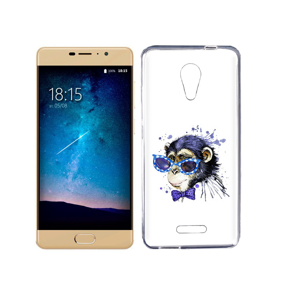 

Чехол MyPads Tocco для BQ 5201 Space акварельная обезьяна, Прозрачный, Tocco