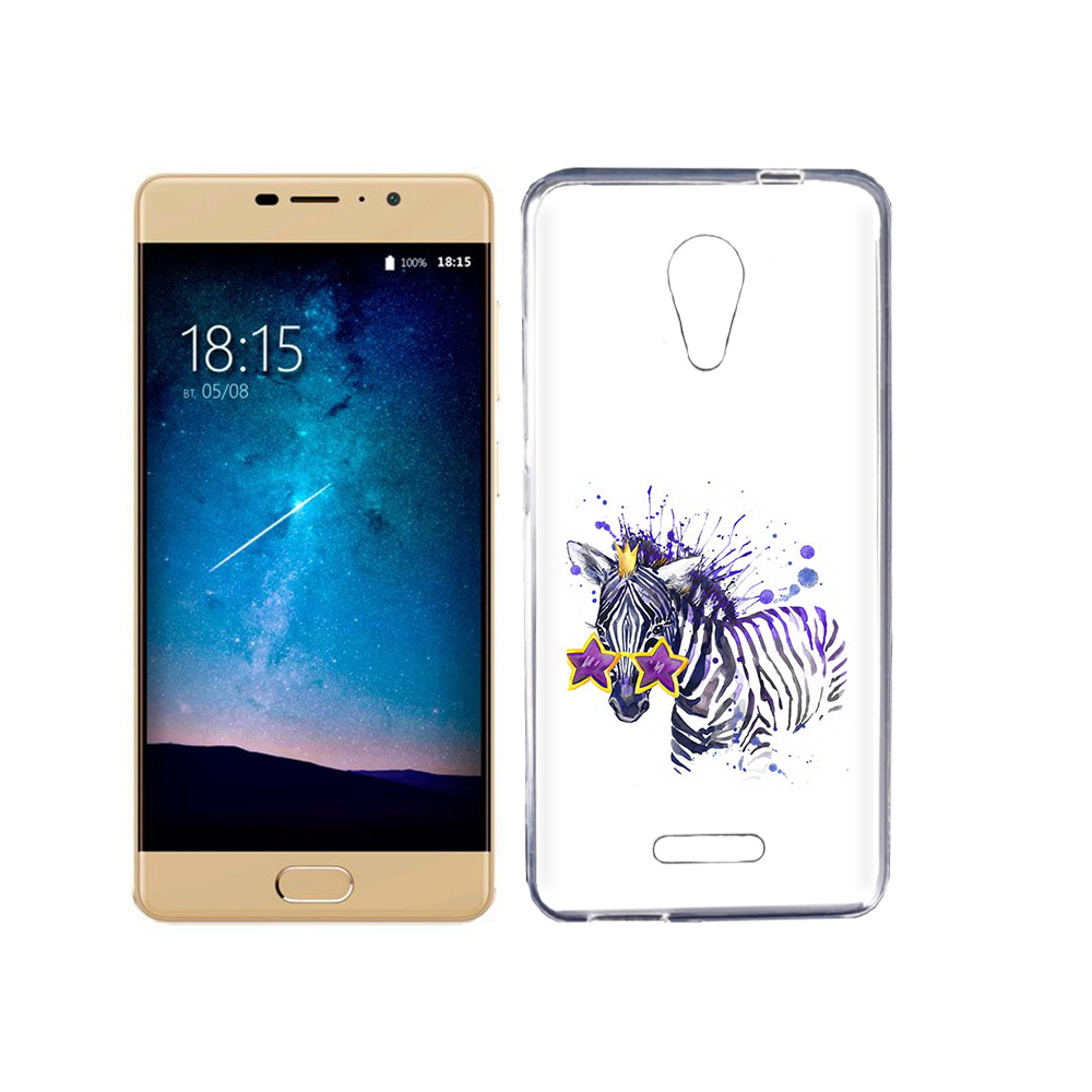 

Чехол MyPads Tocco для BQ 5201 Space акварельная зебра, Прозрачный, Tocco