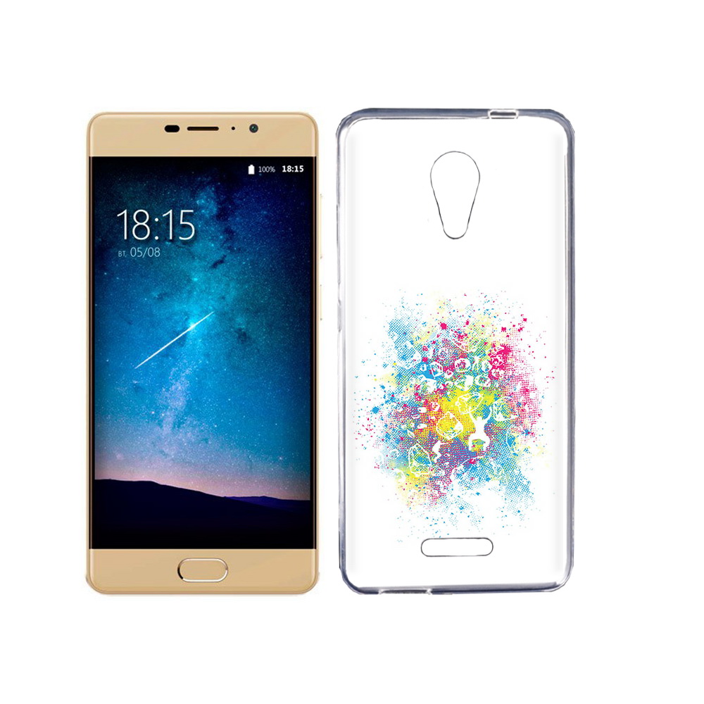 

Чехол MyPads Tocco для BQ 5201 Space акварель абстракция, Прозрачный, Tocco
